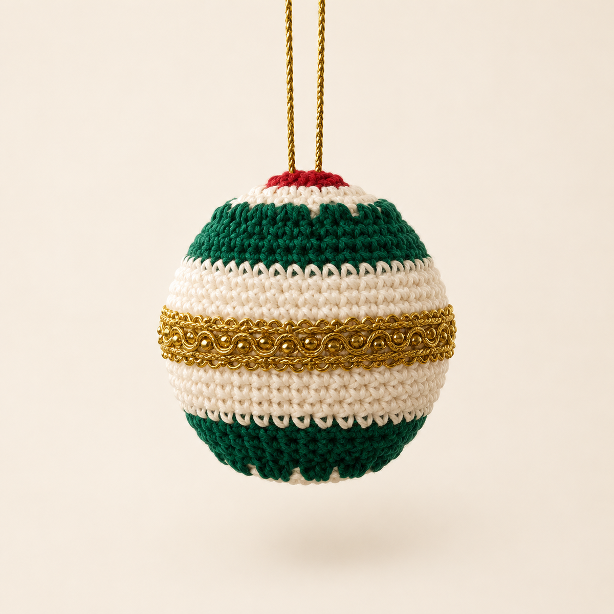 Enfeite Bola Listrada Para Árvore De Natal